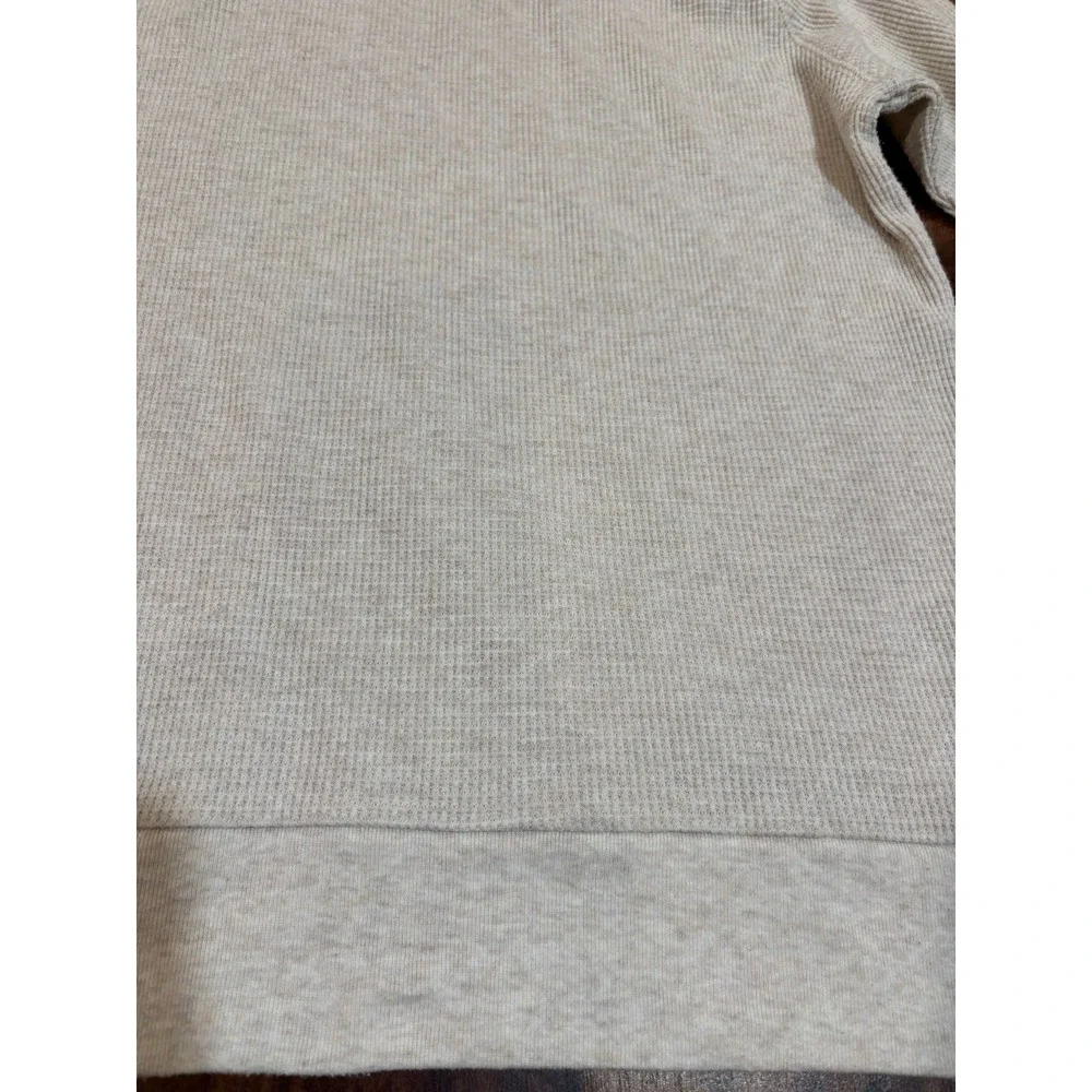 Aritzia TNA long sleeve crew neck waffle thermal henley oatmeal sz small womens' - Picture 8 of 8